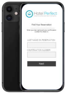 Mobile Check In - Confirm Reservation